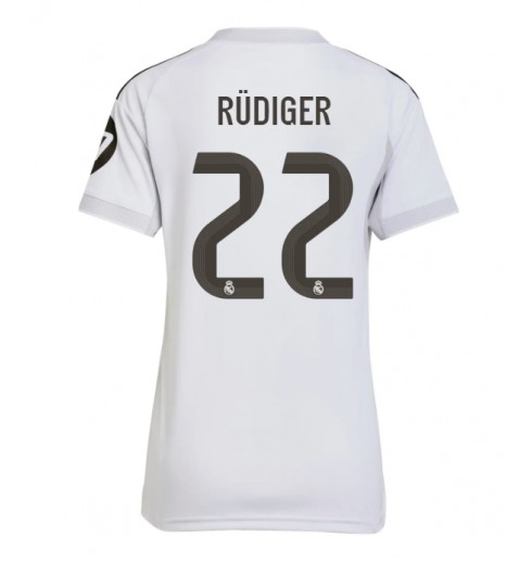 Real Madrid Antonio Rudiger #22 Domácí Dres pro Dámské 2025-26 Krátký Rukáv Real Madrid Antonio Rudiger #22 Domácí Dres pro Dámské 2025-26 Krátký Rukáv